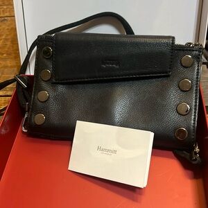 Hammitt Levy in Black Leather/ gunmetal hardware